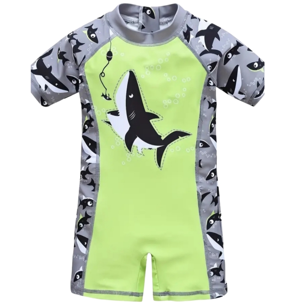 KavKas Boys 12M Shorty Wetsuit Style Rash Guard Toddler Swimsuit